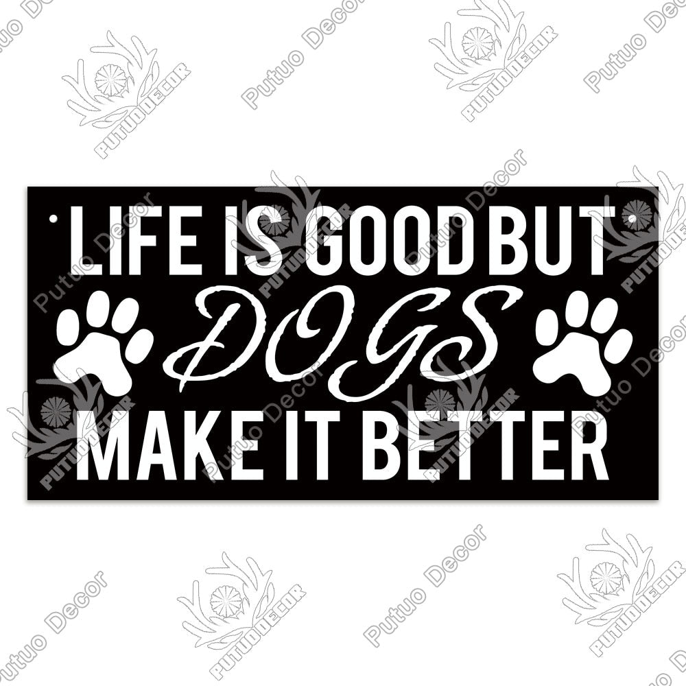 "Charming Wooden Dog Signs: Enhance Your Dog House or Kennel with Decorative Pet Friendship Plaques"