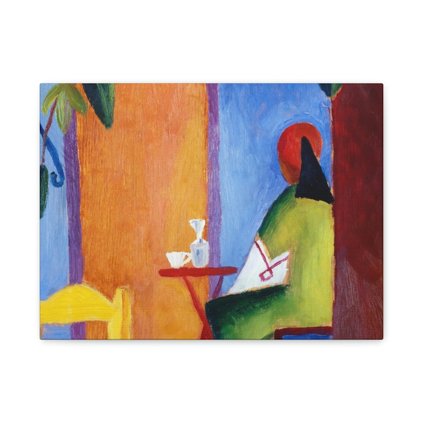 August Macke's Türkisches Café (1914) famous painting. Classic Canvas Print