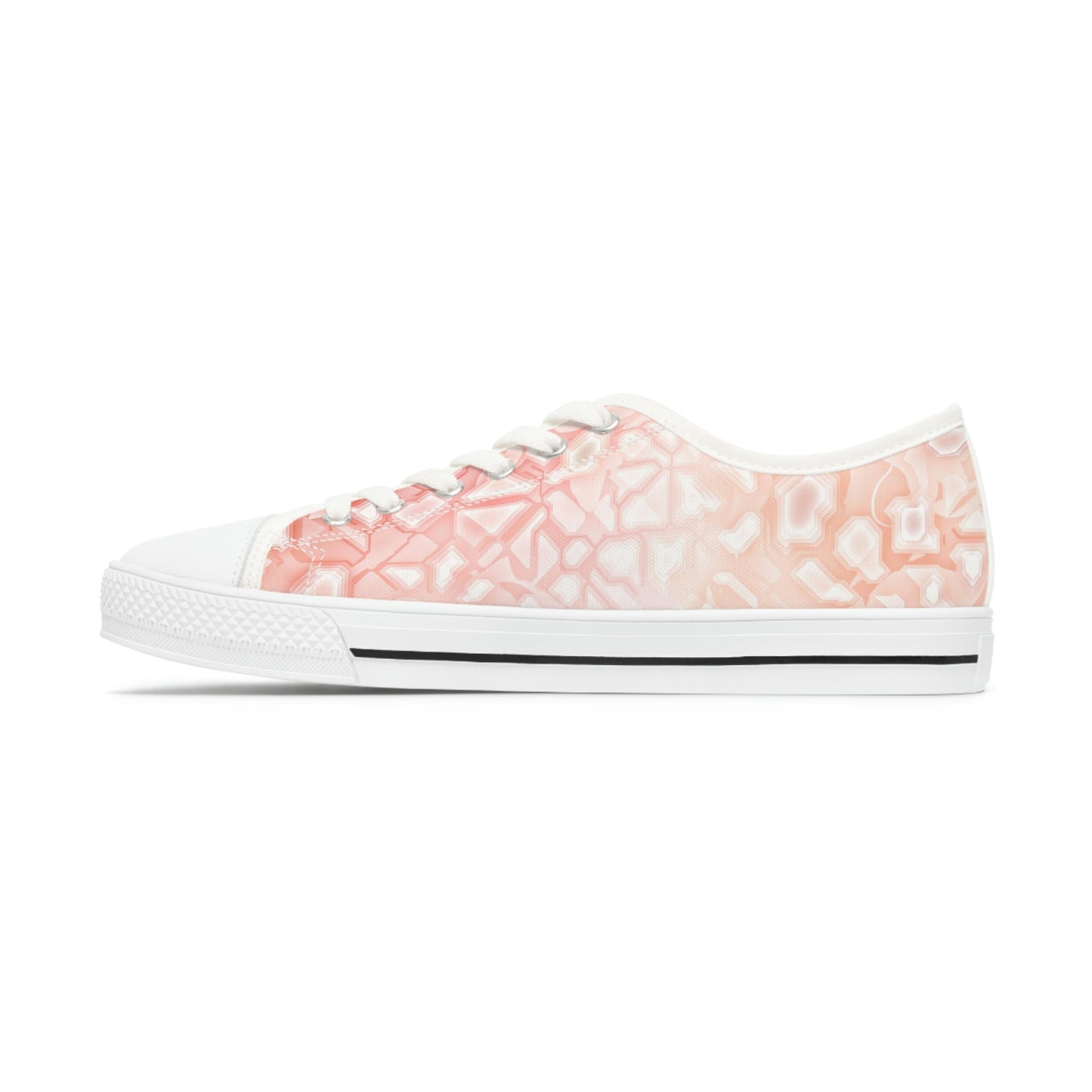 Women's Low Top Sneakers Stylish Pink/Beige/White Design