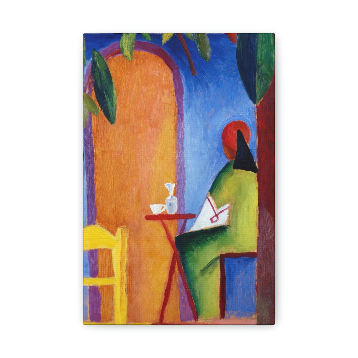 August Macke's Türkisches Café (1914) famous painting. Classic Canvas Print