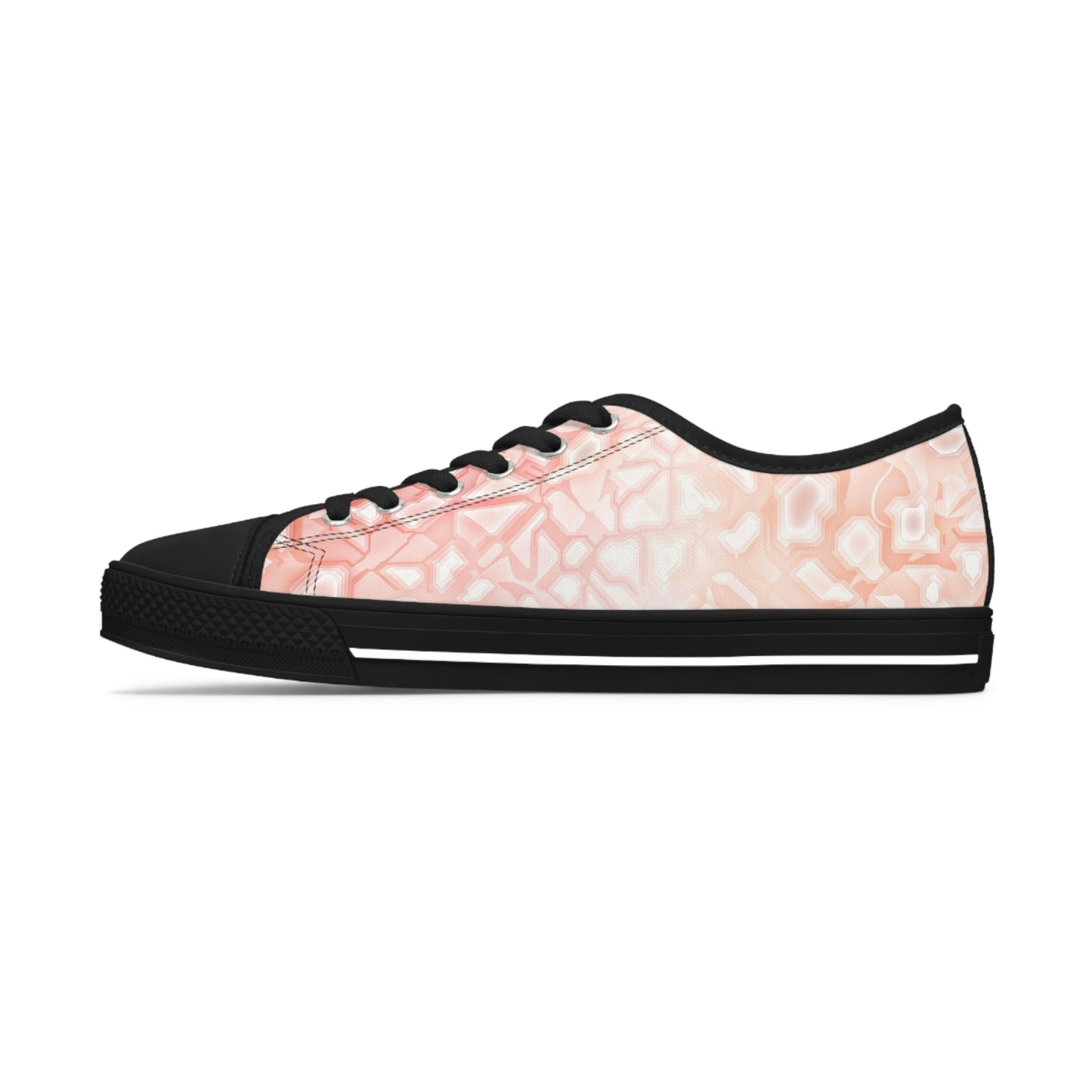 Women's Low Top Sneakers Stylish Pink/Beige/White Design