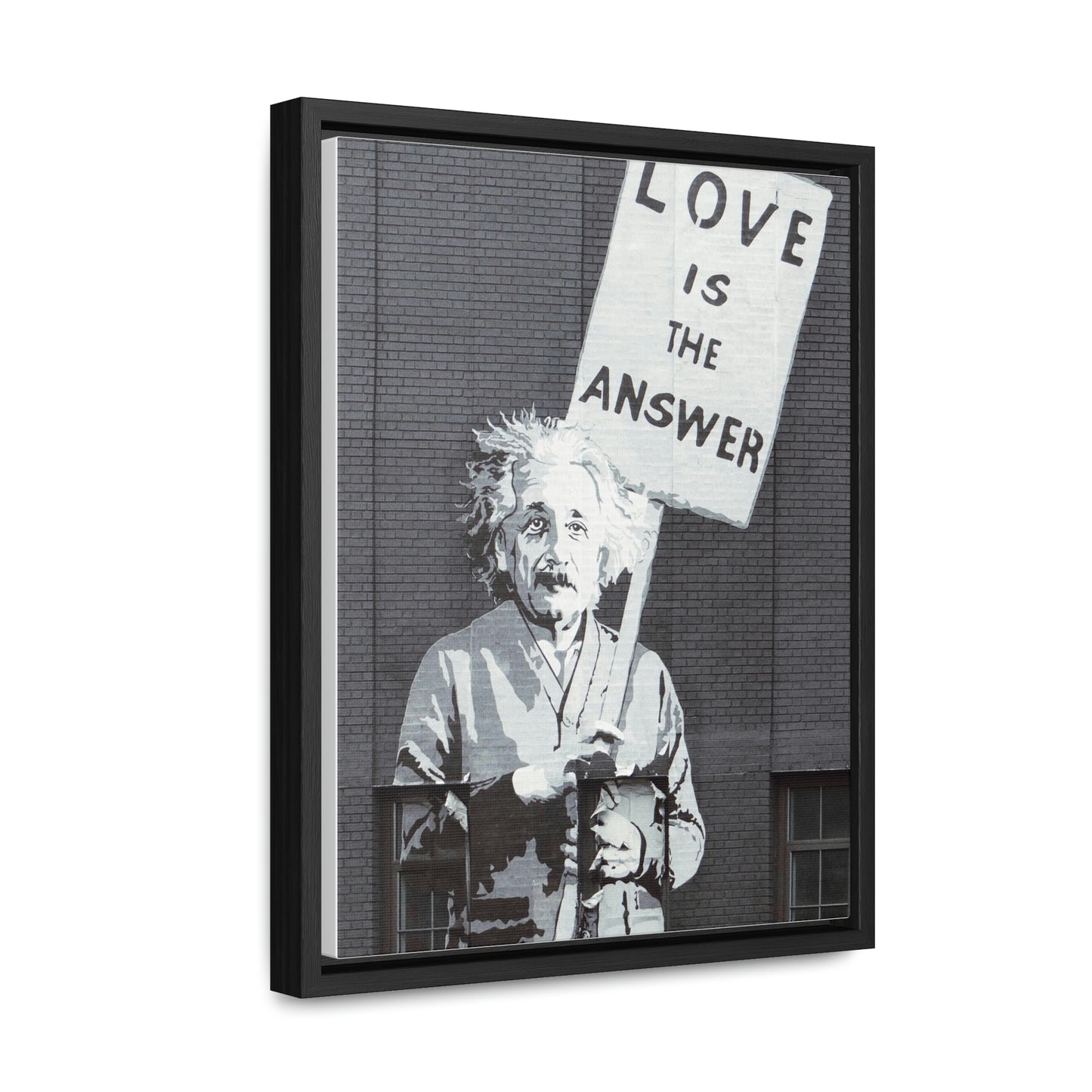 Einstein Love Is The Answer Canvas Print  Framed Gallery Canvas Wraps, Vertical Frame