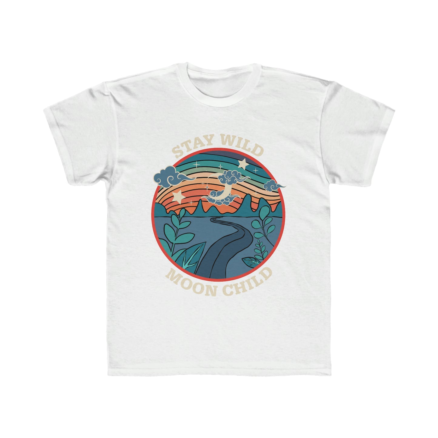 Kids Regular Fit Tee Stay Wild Moon Child Design