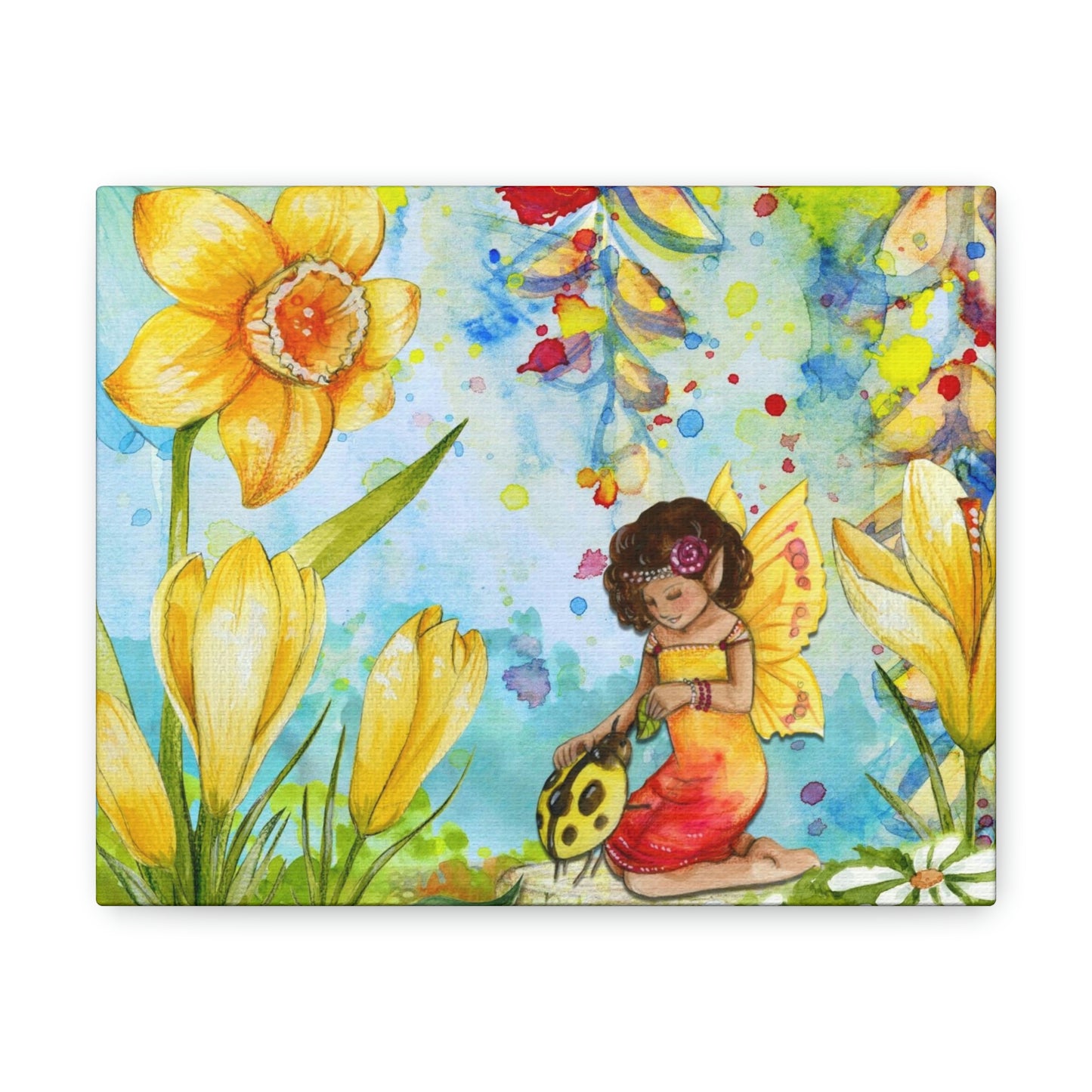 Fairy Milly and Her Beetle Canvas Gallery Wraps