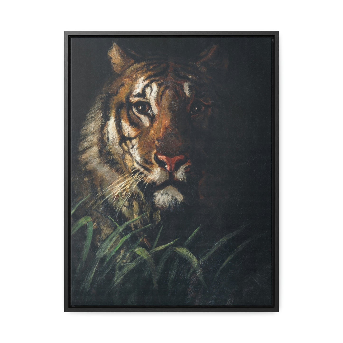 Tiger in the Jungle Gallery Canvas Wraps, Vertical Frame