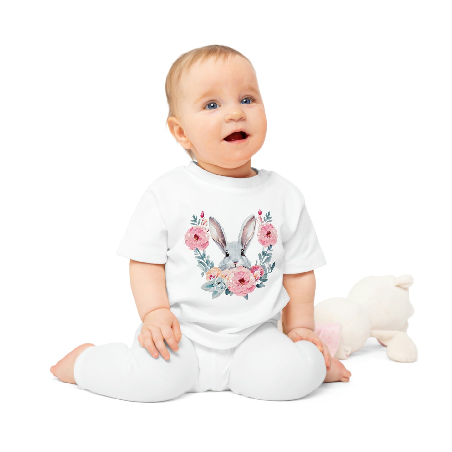 Baby T-Shirt with Bunny Design Easter Gift