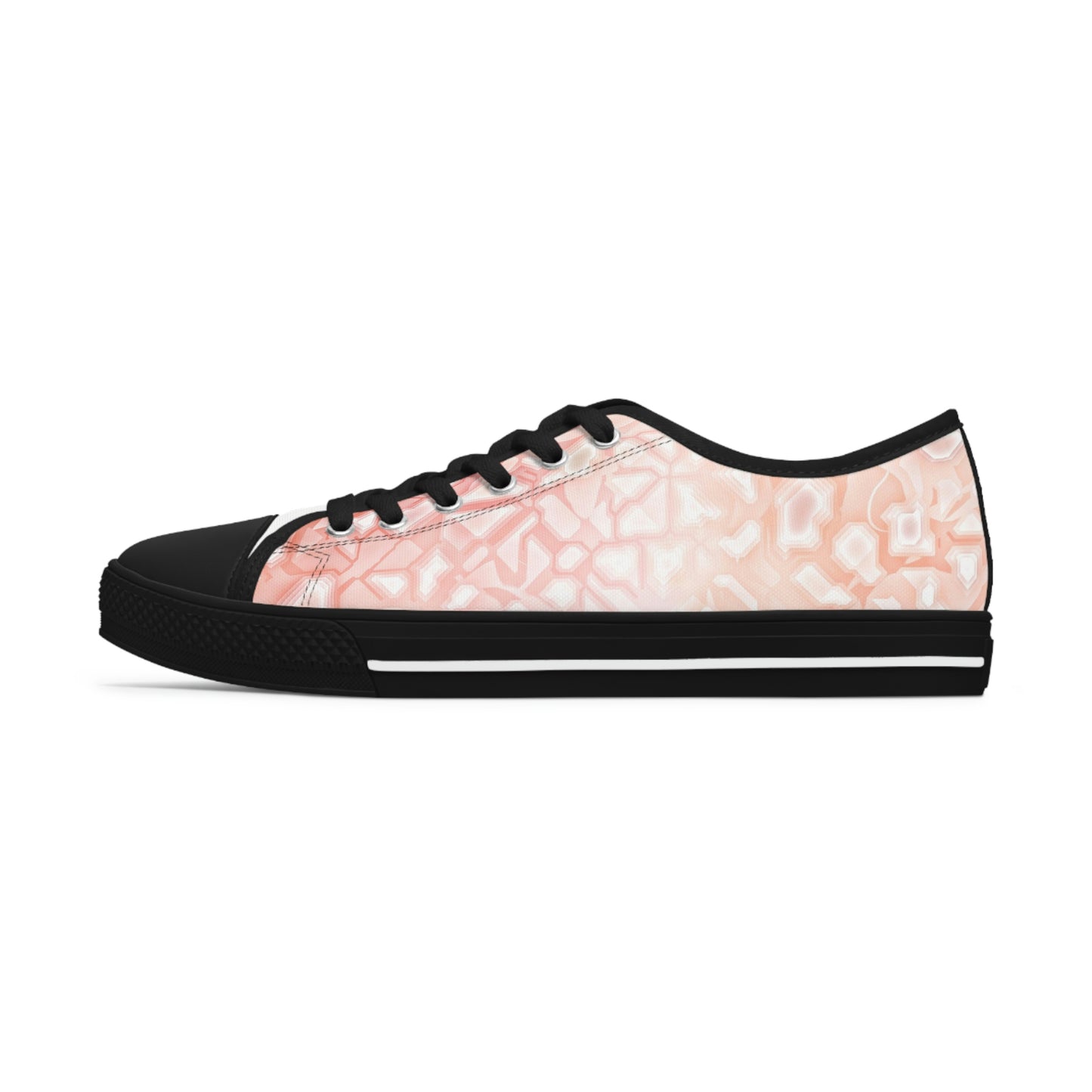 Women's Low Top Sneakers Stylish Pink/Beige/White Design