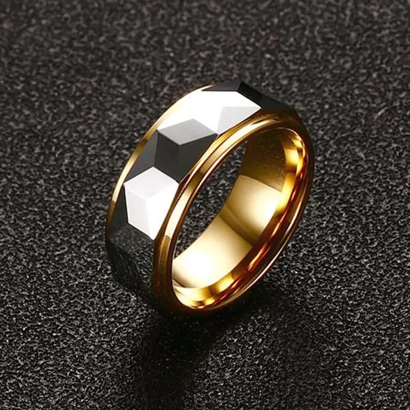 Sophisticated and Elegant Looking Multi-Faceted Prism Ring