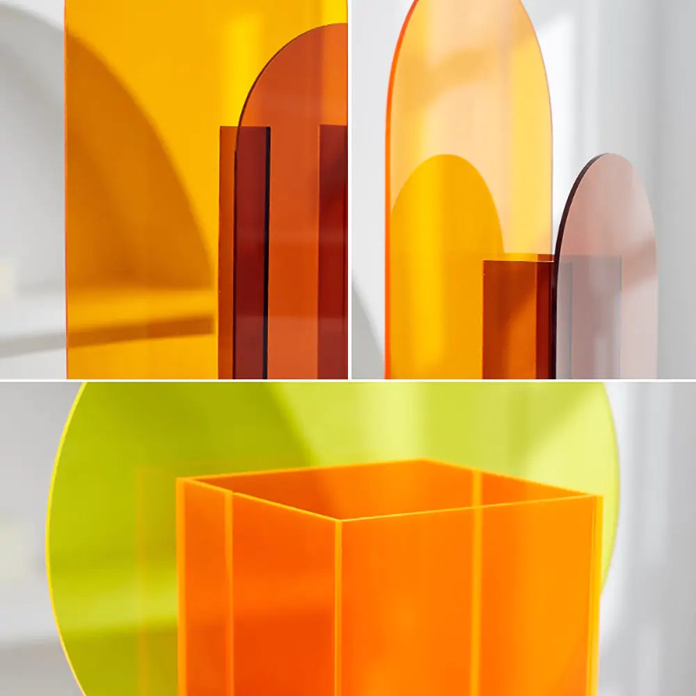 Minimalist Acrylic Vases In Bright Pop Colours