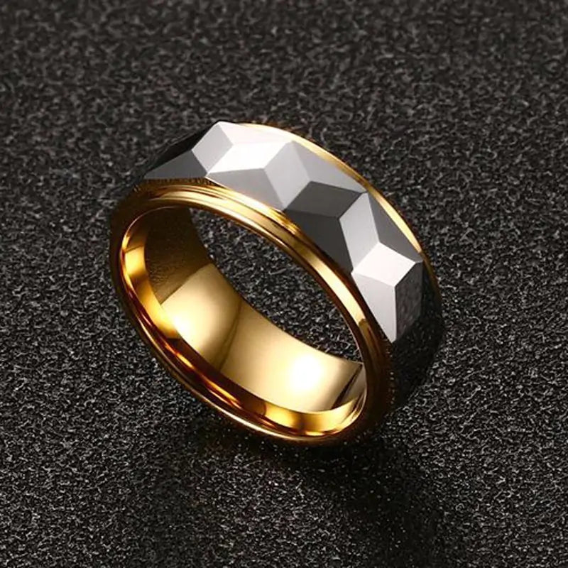 Sophisticated and Elegant Looking Multi-Faceted Prism Ring