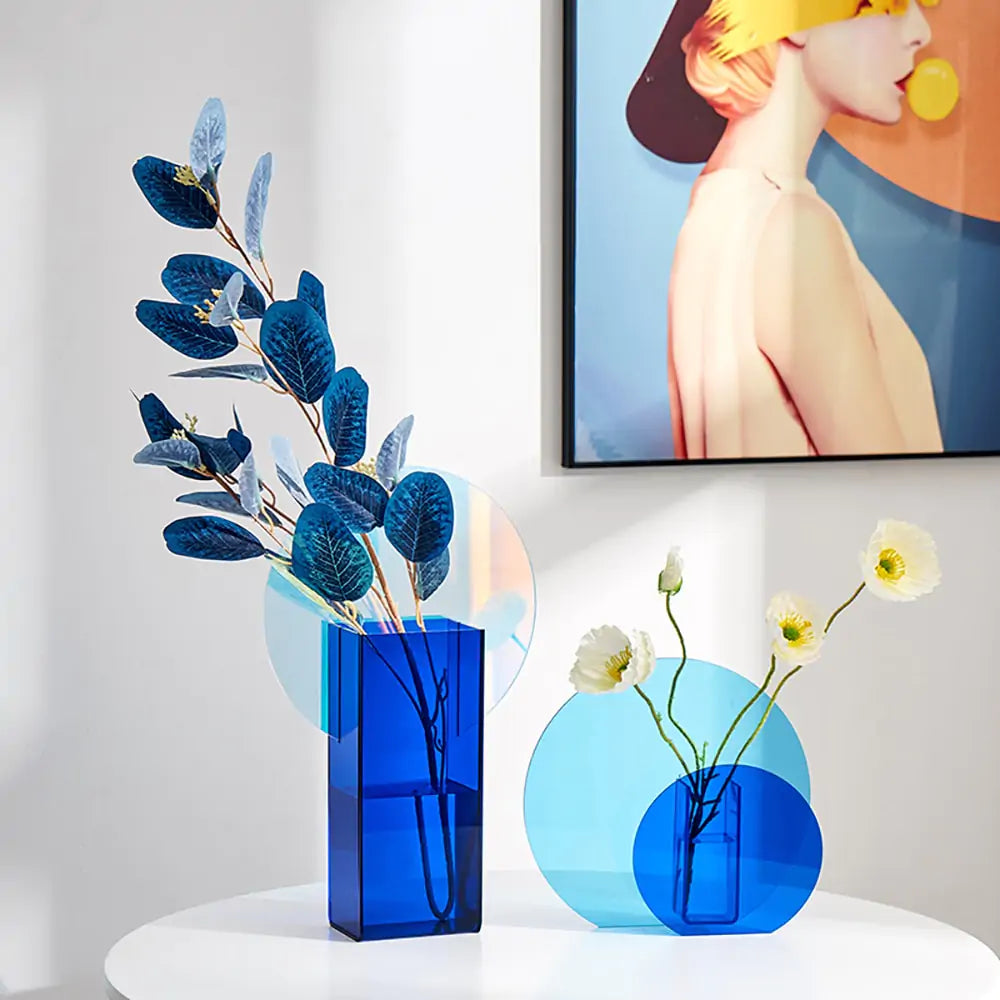 Minimalist Acrylic Vases In Bright Pop Colours